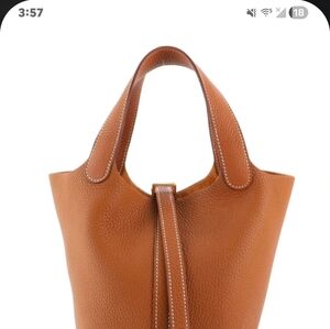 New Without Tag Cow Hide Lock Bag in Brown